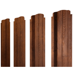 Штакетник П-образный B фигурный 0,45 Print-Double Premium Golden Wood Fresh