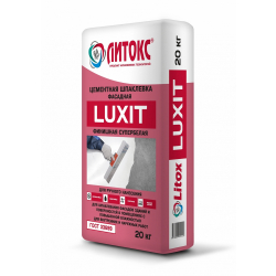 Литокс LUXIT Белая цементная фасадная шпатлевка  20 кг