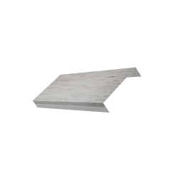 Ламель обратная 125 забора жалюзи Texas 0,45 Print Elite с пленкой Snow Wood TwinColor