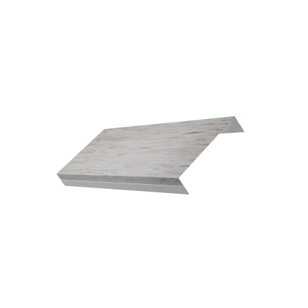 Ламель обратная 125 забора жалюзи Texas 0,45 Print Elite с пленкой Snow Wood TwinColor