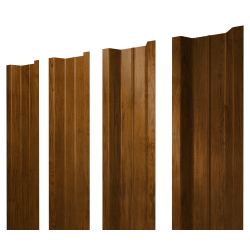 Штакетник П-образный В с прямым резом 0,45 Print Elite Golden Wood TwinColor