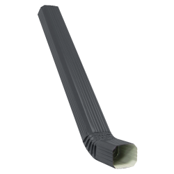 Труба прямоугольная с коленом 1м Vortex RAL 7024