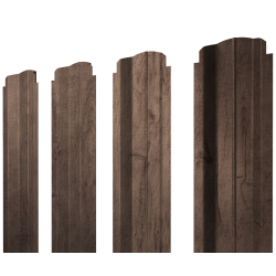 Штакетник П-образный В фигурный 0,45 Print Premium Almond Wood Fresh