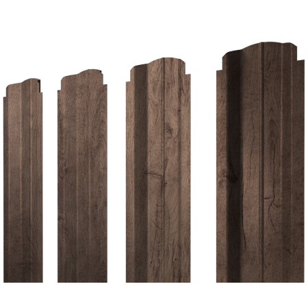 Штакетник П-образный В фигурный 0,45 Print Premium Almond Wood Fresh