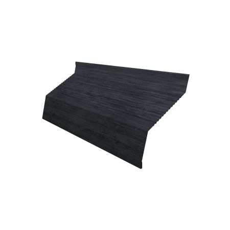 Ламель забора жалюзи Milan new gofr 0,45 Print Premium Grey Wood TwinColor