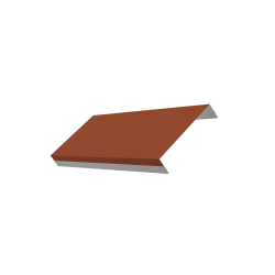 Ламель обратная 125 забора жалюзи Texas 0,5 Satin с пленкой RAL 8004 терракота
