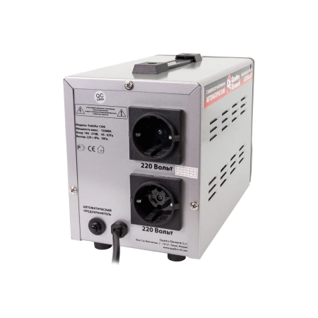 Стабилизатор напряжения напольный QUATTRO ELEMENTI Stabilia 1500(1500ВА,140-270В) 917-650
