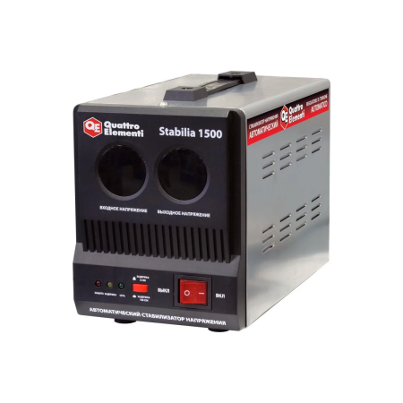 Стабилизатор напряжения напольный QUATTRO ELEMENTI Stabilia 1500(1500ВА,140-270В) 917-650