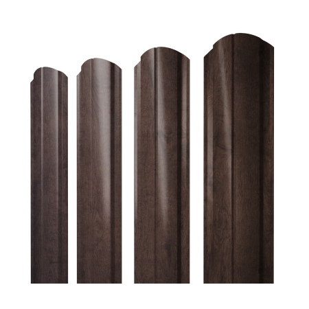 Штакетник Полукруглый Slim фигурный 0,45 Print Premium Cherry Wood Fresh TwinColor