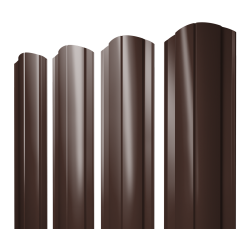 Штакетник Круглый фигурный 0,5 Drap RAL 8017 шоколад
