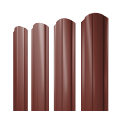 Штакетник Полукруглый Slim фигурный PE 0,45 RAL 3009 Оксидно-Красный