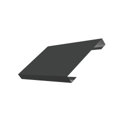 Ламель лицевая 150 забора жалюзи Texas стартовая/финишная для калиток и ворот 0,5 RAL 7016