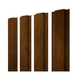 Штакетник Прямоугольный с прямым резом 0,45 Print-Double Premium Golden Wood