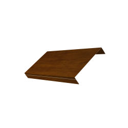 Ламель обратная 150 забора жалюзи Texas 0,45 Print-Double Premium с пленкой Golden Wood Intense F