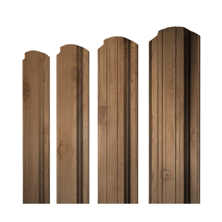 Штакетник Прямоугольный фигурный 0,45 Print Premium Pine Wood Fresh