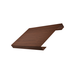 Ламель лицевая 150 забора жалюзи Texas 0,45 Print Elite с пленкой Choco Wood TwinColor