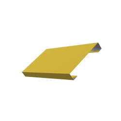 Ламель лицевая 125 забора жалюзи Texas 0,45 PE с пленкой RAL 1018 цинково-желтый