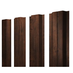 Штакетник П-образный A с прямым резом 0,45 Print-Double Premium Cherry Wood Dark F