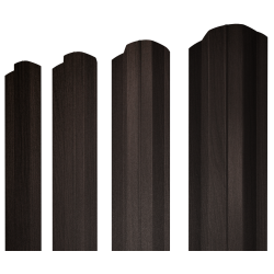 Штакетник М-образный B фигурный 0,45 Print Elite Coffee Wood TwinColor