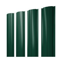 Штакетник Полукруглый Slim с прямым резом 0,45 PE-Double RAL 6005 Зеленый Мох