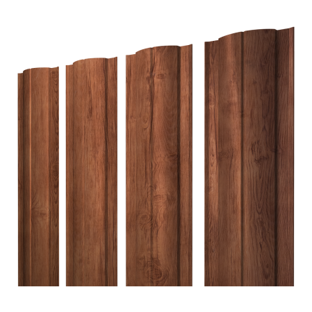 Штакетник Круглый с прямым резом 0,45 Print Premium Rowan Fresh TwinColor