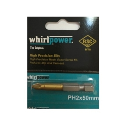 Бита крестообразная WhirlPower PН №2 50 мм с покрытием TiN half