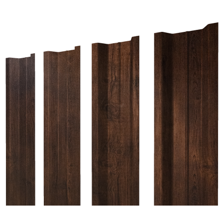 Штакетник П-образный В с прямым резом 0,45 Print Premium Cherry Wood Dark FTC