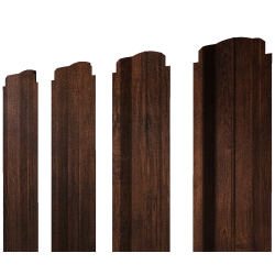 Штакетник П-образный В фигурный 0,45 Print-Double Premium Cherry Wood Dark F