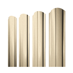 Штакетник Полукруглый Slim фигурный 0,45 Print Elite Milky Wood TwinColor
