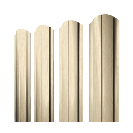 Штакетник Полукруглый Slim фигурный 0,45 Print Elite Milky Wood TwinColor