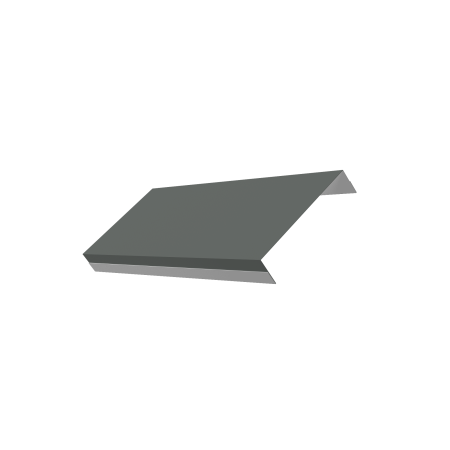 Ламель обратная 125 забора жалюзи Texas 0,45 PE с пленкой RAL 7005 мышино-серый