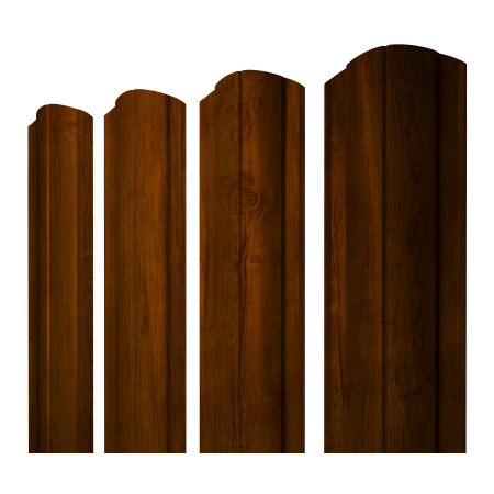 Штакетник Круглый фигурный 0,45 Print-Double Premium Golden Wood Intense F