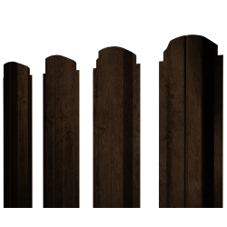 Штакетник П-образный А фигурный 0,45 Print Elite Antique Wood TwinColor
