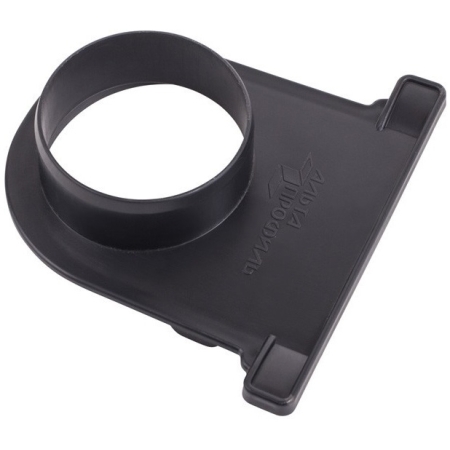 Торцевая заглушка канала 110 с отводом (черная) 0,142*0,130*0,042м