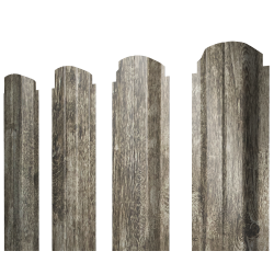 Штакетник П-образный А фигурный 0,45 Print Elite Nordic Wood TwinColor