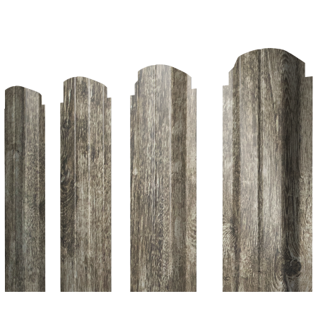 Штакетник П-образный А фигурный 0,45 Print Elite Nordic Wood TwinColor