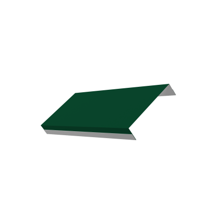 Ламель обратная 125 забора жалюзи Texas стартовая/финишная для калиток и ворот 0,45 Drap RAL 6005