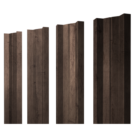 Штакетник М-образный А с прямым резом 0,45 Print Premium Almond Wood Fresh