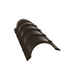 Конёк полукруглый RAL RR -32  (темно коричневый) 0,45мм