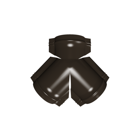 тройник конька полукруглого Drap RR-32  (темно коричневый) 0,45мм
