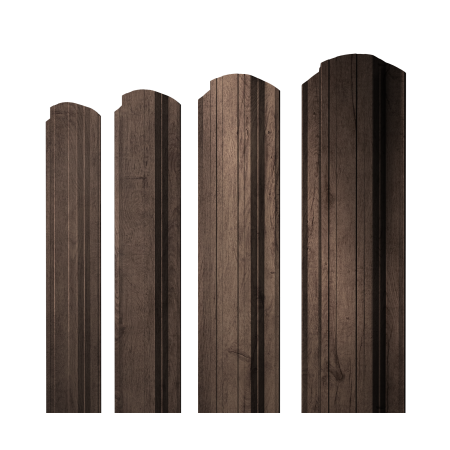Штакетник Прямоугольный фигурный 0,45 Print Premium Almond Wood Fresh
