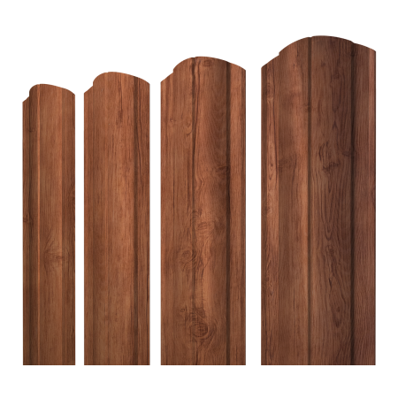 Штакетник Круглый фигурный 0,45 Print Premium Rowan Wood Intense FTC