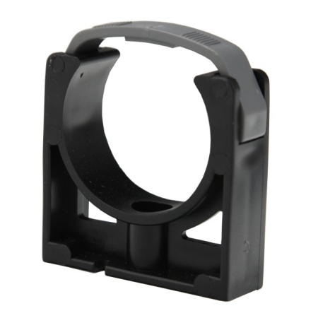 Держатель-клипса с защелкой D16мм ЧЕРНАЯ