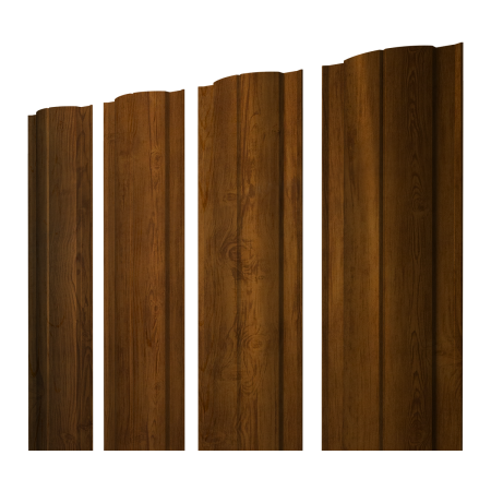 Штакетник Круглый с прямым резом 0,45 Print Elite Golden Wood TwinColor
