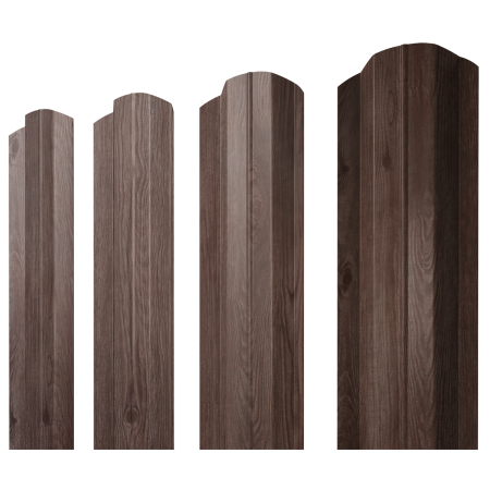 Штакетник М-образный В фигурный 0,45 Print Elite White Wood TwinColor