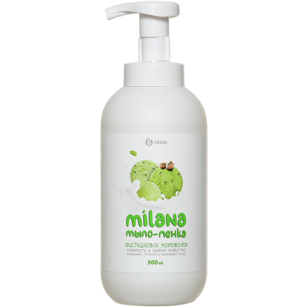 Мыло-пенка GRASS жидкое для рук 500мл сливочно-фисташковое мороженое 125421