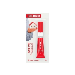 Супер-клей Контакт 3г (12 на карте)