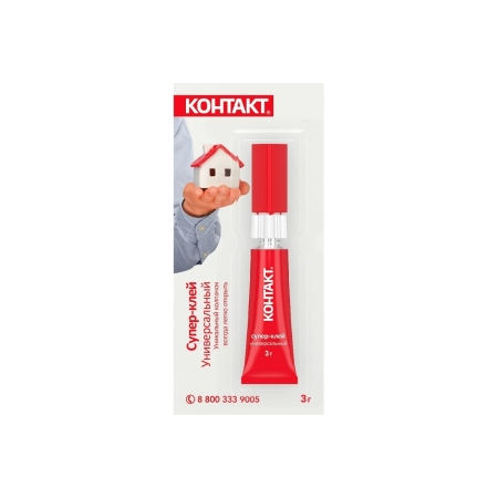 Супер-клей Контакт 3г (12 на карте)