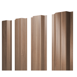 Штакетник П-образный A с прямым резом 0,45 Print Elite Honey Wood TwinColor