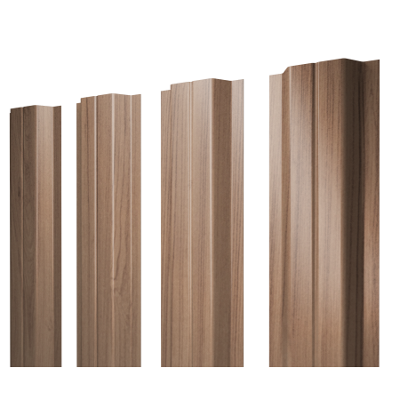 Штакетник П-образный A с прямым резом 0,45 Print Elite Honey Wood TwinColor